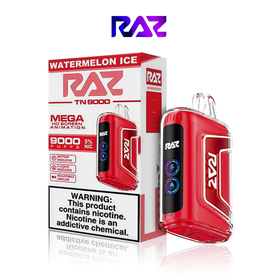 RAZ TN9000 DISPOSABLE VAPE 5CT/DISPLAY